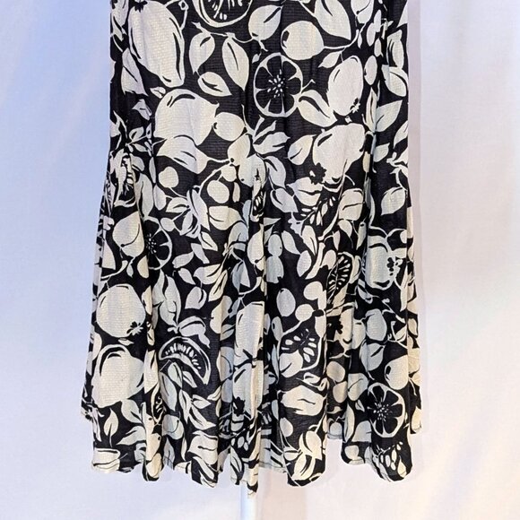 NWT Anthropologie | Sheer Mini Dress Black Motif Fruit Print | Size Medium - Picture 5 of 11